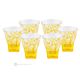 FUSION Set 6 bicchieri liquore dipinti a mano autentici in vetro di qualità superiore.