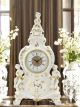 OROLOGIO AMORINI DA TAVOLO Ceramica artistica stile Barocco con colore oro 24k Made in Italy