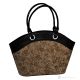 ELISABET Shopper tote borsa a mano donna vera pelle artigianale nero