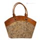 ELISABET Shopper tote borsa a mano donna vera pelle artigianale Tawny