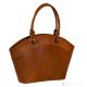 ELISABETH Shopper tote borsa a mano donna vera pelle artigianale Tawny