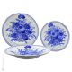 PIATTI FIORACCIO Collezione set 12 pezzi servizio piatti per 4 persone stoviglie ceramica di Castelli fatto dipinto a mano Made in Italy