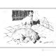 I CANI GUARDIANI Disegno con penna su tela moderno Made in Italy 