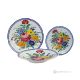 PIATTI FIORACCIO Collezione set 18 pezzi servizio piatti per 6 persone stoviglie ceramica di Castelli fatto dipinto a mano Made in Italy