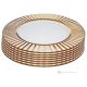 DOMINA Set 6 Sottopiatto vetro sonoro superiore dipinto a mano design autentico