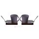 KRISTIAN 1 set 2 tazze con portatazza in legno e cucchiaino porcellana stile moderno fatto a mano autentico Made in Italy