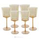MADDY Set 6 bicchieri acqua calici stelo dipinti a mano autentici in vetro di qualità superiore.