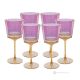 MADDY Set 6 bicchieri vino calici stelo dipinti a mano autentici in vetro di qualità superiore.