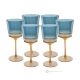 MADDY Set 6 bicchieri vino calici stelo dipinti a mano autentici in vetro di qualità superiore.