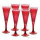 MANHATTAN Set 6 bicchieri calice flute dipinti a mano autentici in vetro di qualità superiore.