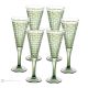 MANHATTAN Set 6 bicchieri calice flute dipinti a mano autentici in vetro di qualità superiore.