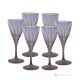 DEBBY Set 6 bicchieri liquore calici stelo dipinti a mano autentici in vetro di qualità superiore.