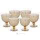 MILA Set 6 bicchieri calice coppa dessert dipinti a mano autentici in vetro di qualità superiore.