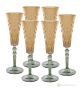 MISTRAL Set 6 bicchieri calice flute dipinti a mano autentici in vetro di qualità superiore.