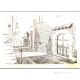 MOLINARA Disegno con penna su tela moderno Made in Italy 