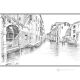 RIO SAN GIOVANNI LATERANO - VENEZIA Disegno con matita su cartoncino moderno Made in Italy 