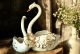 CIGNI Decorazione da tavolo centrotavola ceramica artistica stile Barocco dettaglio oro 24k Made in Italy