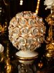 LAMPADA da tavolo abat-jour ceramica artistica stile Barocco dettaglio oro 24k cristalli swarovski