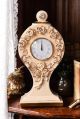 OROLOGIO DA TAVOLO Ceramica artistica stile Barocco dettaglio oro 24k Made in Italy