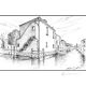 SCORCIO DI VENEZIA Disegno con matita su cartoncino moderno Made in Italy 