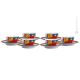 TAZZINE GALLETTO set 6 Tazzine con piattini da caffè espresso ceramica fatta a mano autentica Sicilia Made in Italy