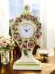 OROLOGIO ROSETTE Orologio da Tavolo Comò Ceramica Artistica Barocco Oro 24k Made Italy