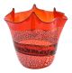 FAZZOLETTO FASCIA ARGENTO Centrotavola Vaso Vetro Murano Foglia Argento 925 Venezia