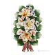 ORCHIDEE - Ramo di fiori da appendere, porcellana di Capodimonte pregiata, decorativo
