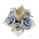 PORTACANDELA ROSE – Centrotavola decorazione per tavolo, porcellana di Capodimonte, fatto a mano