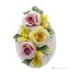 UOVO ROSE – Centrotavola decorazione per tavolocon fiori, ceramica di Capodimonte pregiata