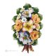 ROSE ORCHIDEE - Ramo di fiori per parete, porcellana di Capodimonte pregiata, design floreale