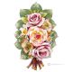 ROSE - Composizione floreale da parete, ceramica di Capodimonte alta qualità, fatta a mano.
