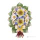 ORCHIDEE - Composizione floreale da parete, ceramica di Capodimonte, alta qualità