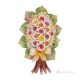 ROSELLINE - Ramo floreale da parete, ceramica di Capodimonte, alta qualità