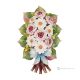 ROSE E MARGHERITE - Ramo floreale da parete, ceramica di Capodimonte, alta qualità