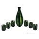 LIQUORE MURRINE Set 6 bicchieri shot con bottiglia in vetro di Murano Made in Italy