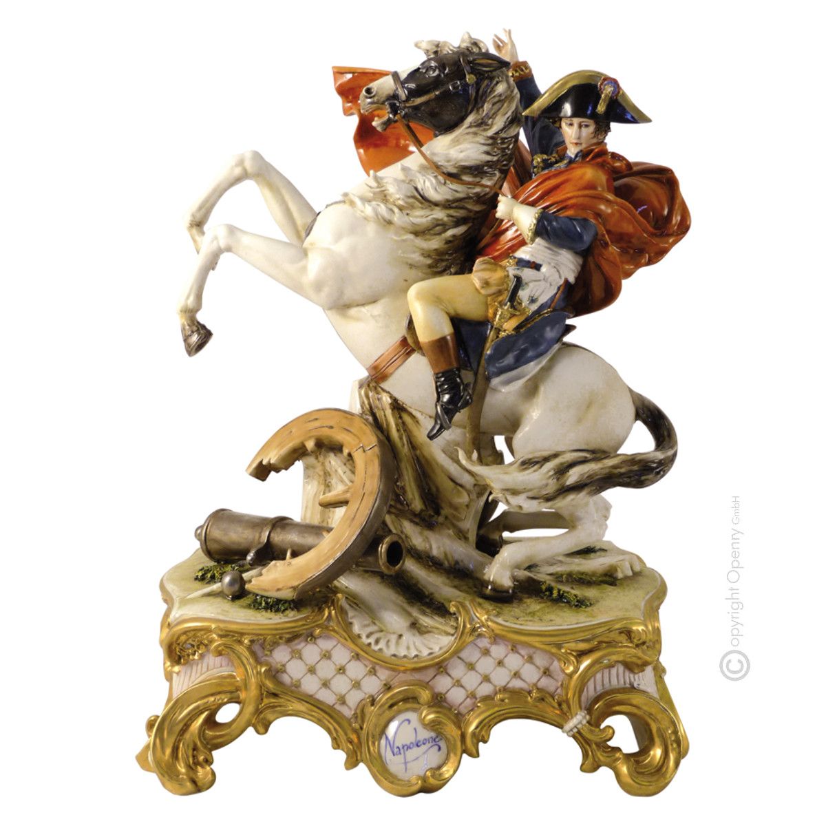 Napoleon Dottore Porcellana Capodimonte Antica Statua Scultura Firmata  Mollica