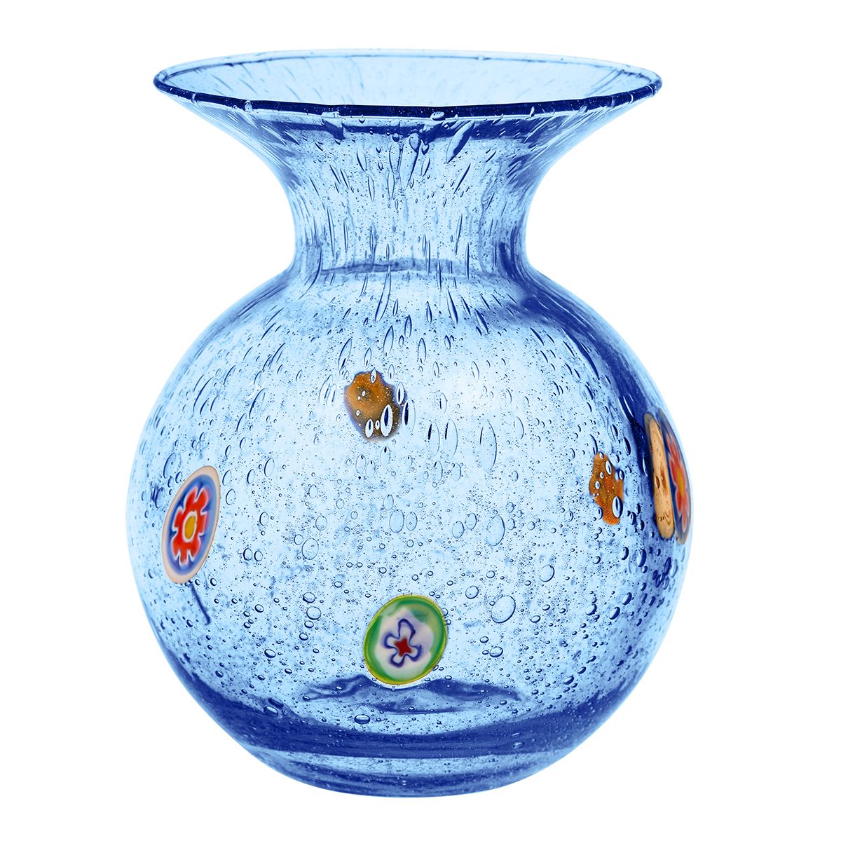 Vaso decorativo in vetro dal design moderno. Realizzato a Murano