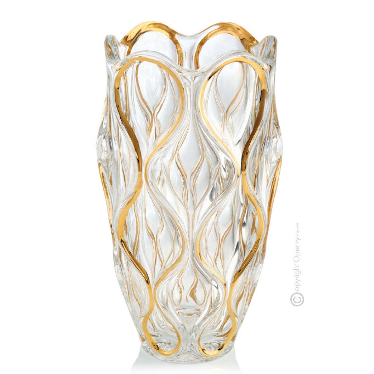 Boteghe - Real Made in Italy – Vaso cristallo Veneziano colore oro 24k