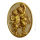 ANGELI Decorazione da appendere ceramica artistica stile Barocco foglia oro 24k Made in Italy