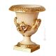 IMPERO VASO Ceramica artistica stile Barocco dettaglio oro 24k Made in Italy
