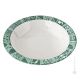 GEOMETRICO centrotavola piatto ceramica artistica piemontese fatta e decorata a mano autentica Made in Italy verde