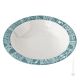 GEOMETRICO centrotavola piatto ceramica artistica piemontese fatta e decorata a mano autentica Made in Italy blu
