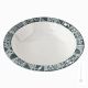 GEOMETRICO centrotavola piatto ceramica artistica piemontese fatta e decorata a mano autentica Made in Italy grigio