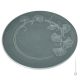 GIMGKO centrotavola piatto ceramica artistica piemontese fatta e decorata a mano autentica Made in Italy grigio