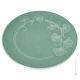 GIMGKO centrotavola piatto ceramica artistica piemontese fatta e decorata a mano autentica Made in Italy verde