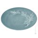 ORCHIDEA centrotavola piatto ceramica artistica piemontese fatta e decorata a mano autentica Made in Italy blu
