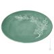 ORCHIDEA centrotavola piatto ceramica artistica piemontese fatta e decorata a mano autentica Made in Italy verde