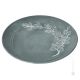 ORCHIDEA centrotavola piatto ceramica artistica piemontese fatta e decorata a mano autentica Made in Italy grigio