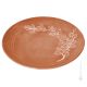 ORCHIDEA centrotavola piatto ceramica artistica piemontese fatta e decorata a mano autentica Made in Italy rosso